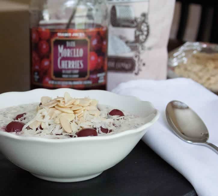 Make Ahead Breakfast Recipes. Morello Cherry Almond Muesli. Juicy cherries, sweet coconut and nutty almonds sit atop this creamy delicious breakfast bowl of overnight oats.