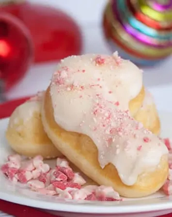 peppermint candy cane donuts