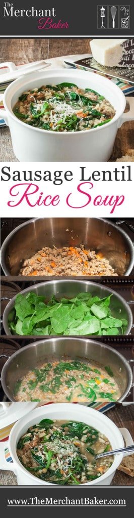Sausage Lentil Rice Soup