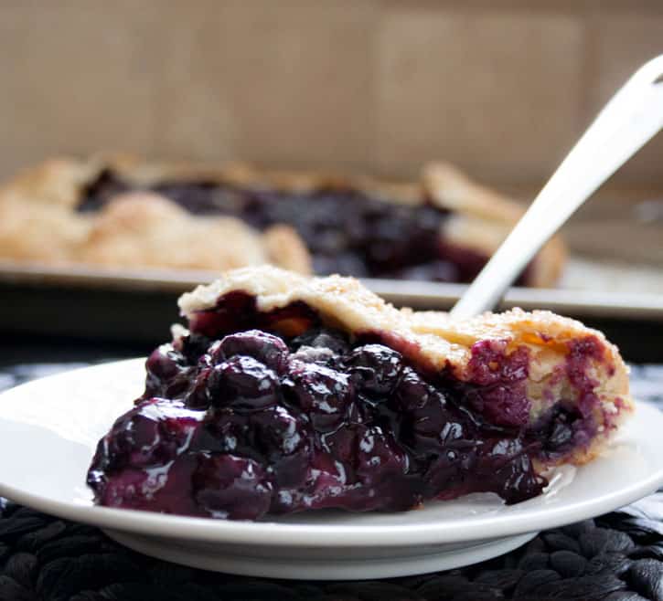 Blueberry Galette Slice on individual plate