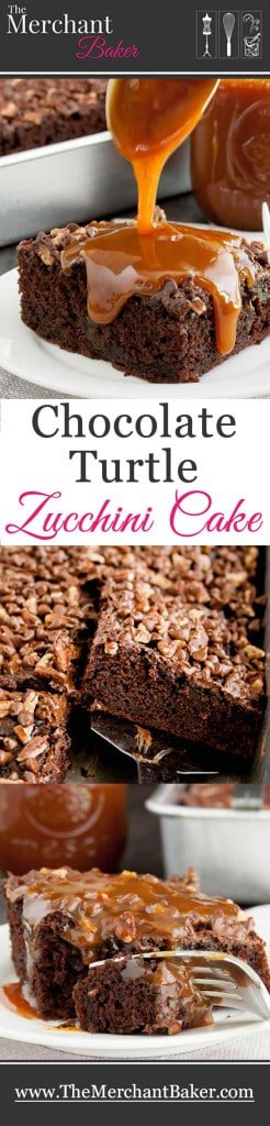 Chocolate Turtle Zucchini Cake