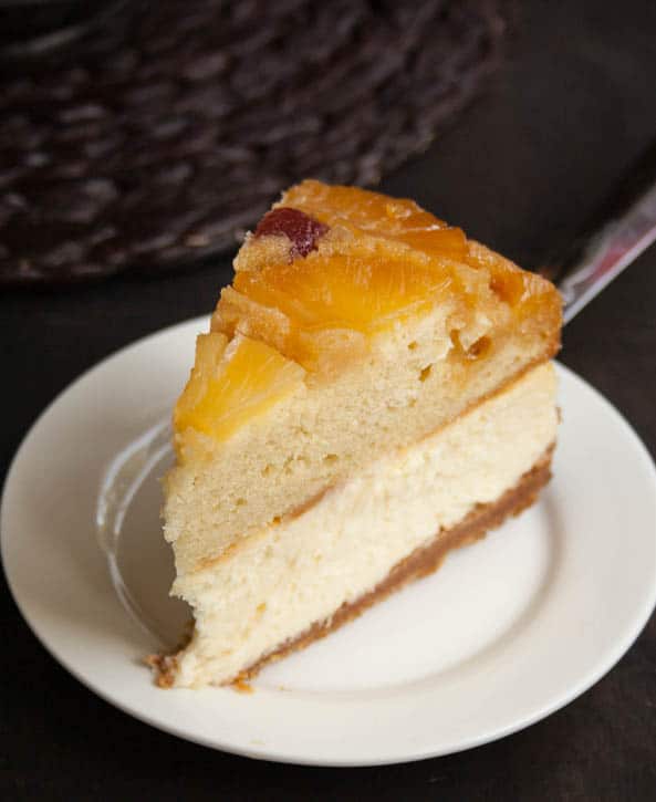 Pineapple Upside Down Cheesecake Cake-7