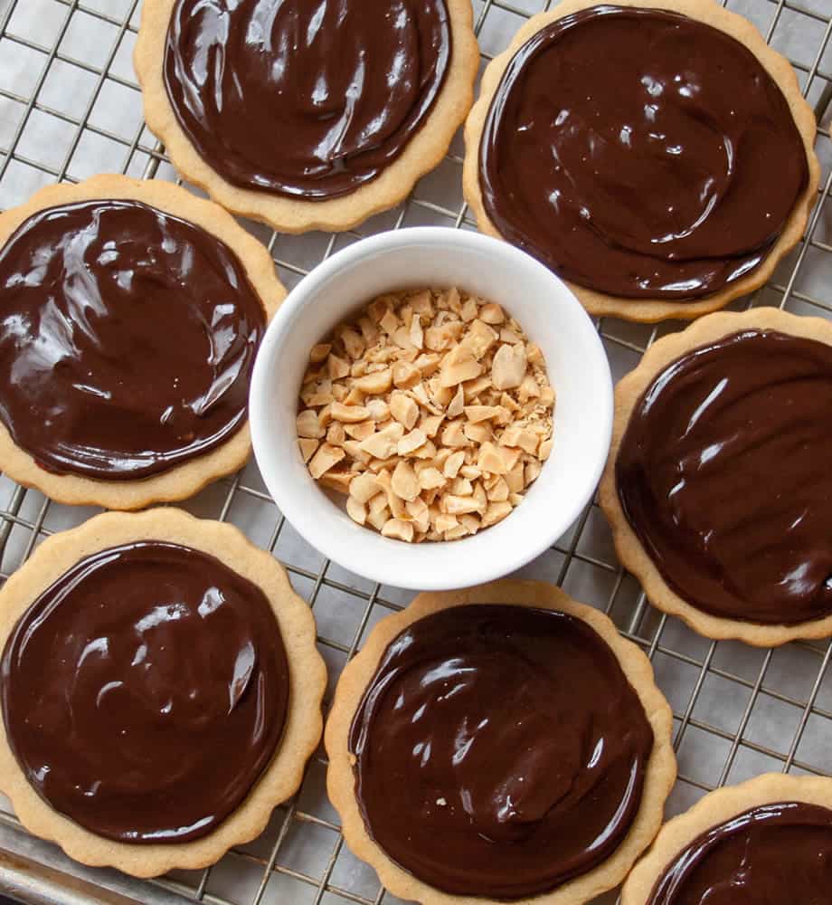 Fudge Topped Peanut Butter Cookie Tarts-4