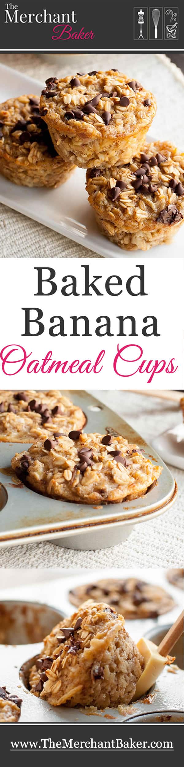 Baked Banana Oatmeal Cups