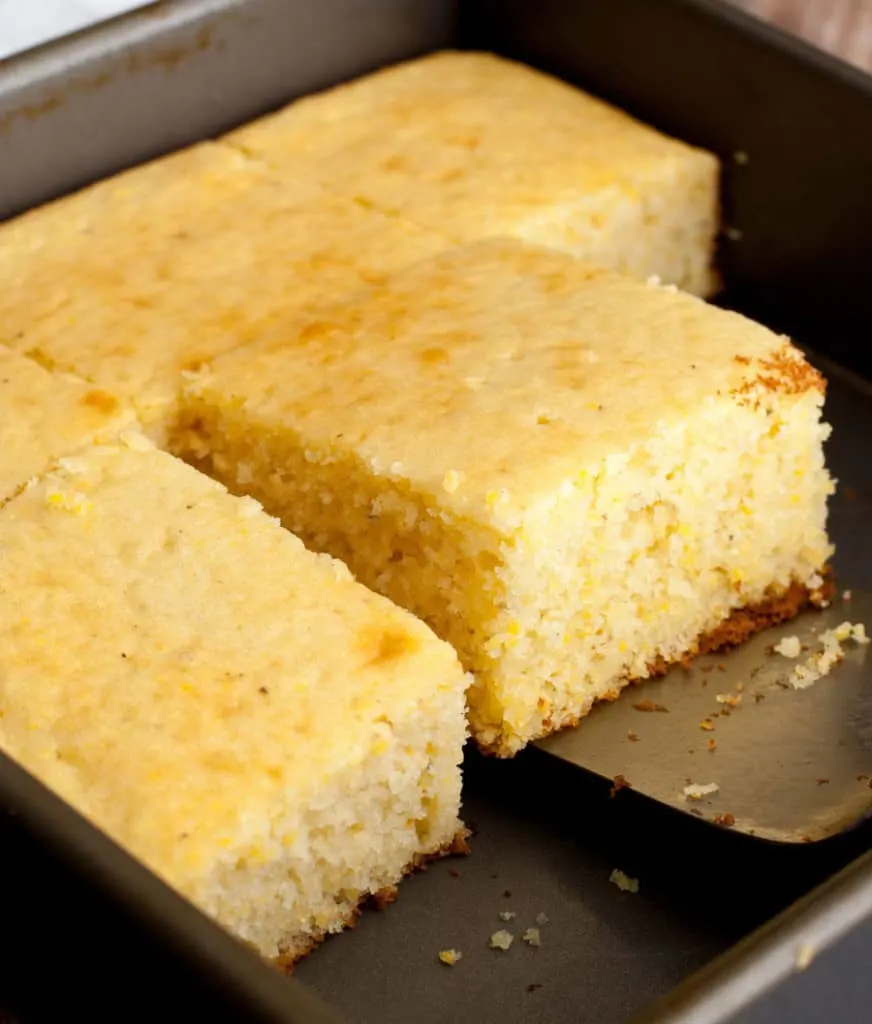 Fluffy Sweet Cornbread. A quick and easy one bowl recipe that makes a delicious, sweet, fluffy and moist cornbread! Great with chili, yummy for breakfast! 