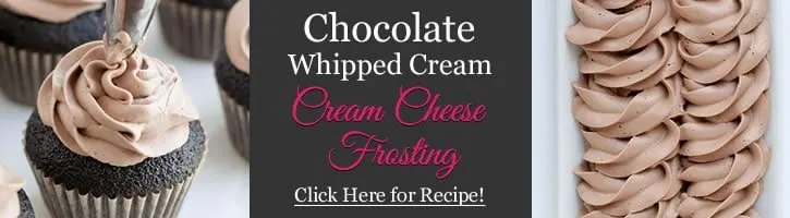 Chocolate Whipped Cream Creamcheese Frosting Banner