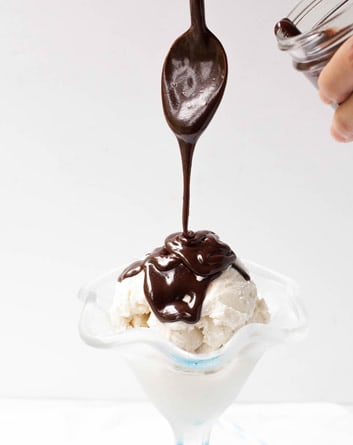 Chewy Hot Fudge Sauce. This is the hot fudge that gets gloriously soft and chewy when it hits your ice cream. Never sticky, just perfectly delicious!