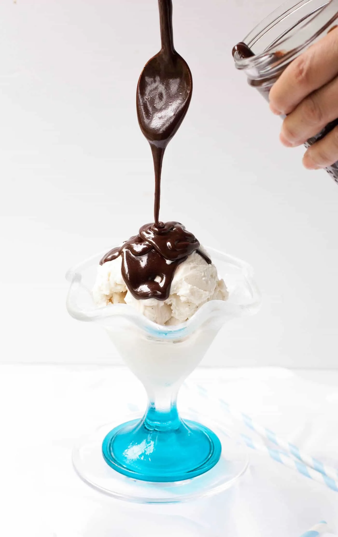 Chewy Hot Fudge Sauce. This is the hot fudge that gets gloriously soft and chewy when it hits your ice cream. Never sticky, just perfectly delicious!