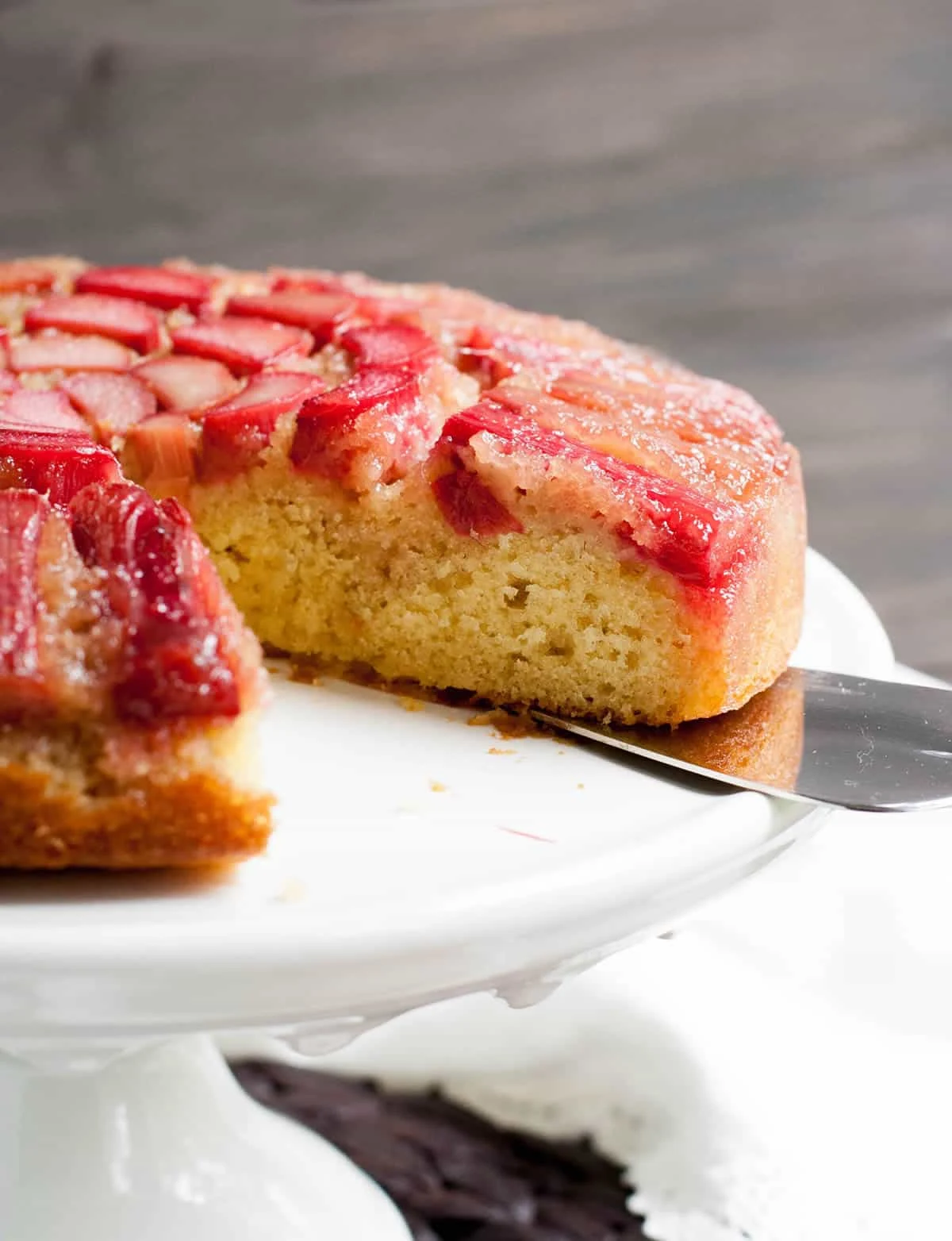 Rhubarb Upside Down Cake-6