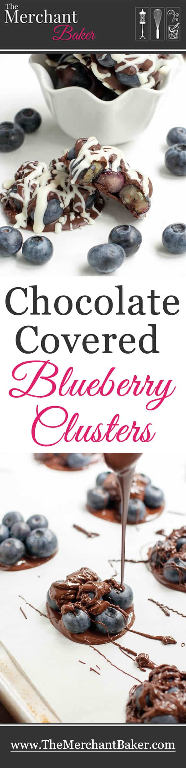 chocolate covered blueberry clusters