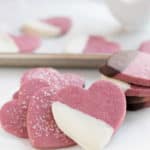 Raspberry Valentine Sugar Cookies. Real raspberries add lots of natural color and flavor in this delicious twist on traditional sugar cookies.