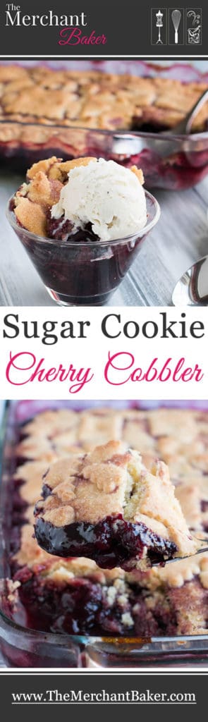 Sugar Cookie Cherry Cobbler