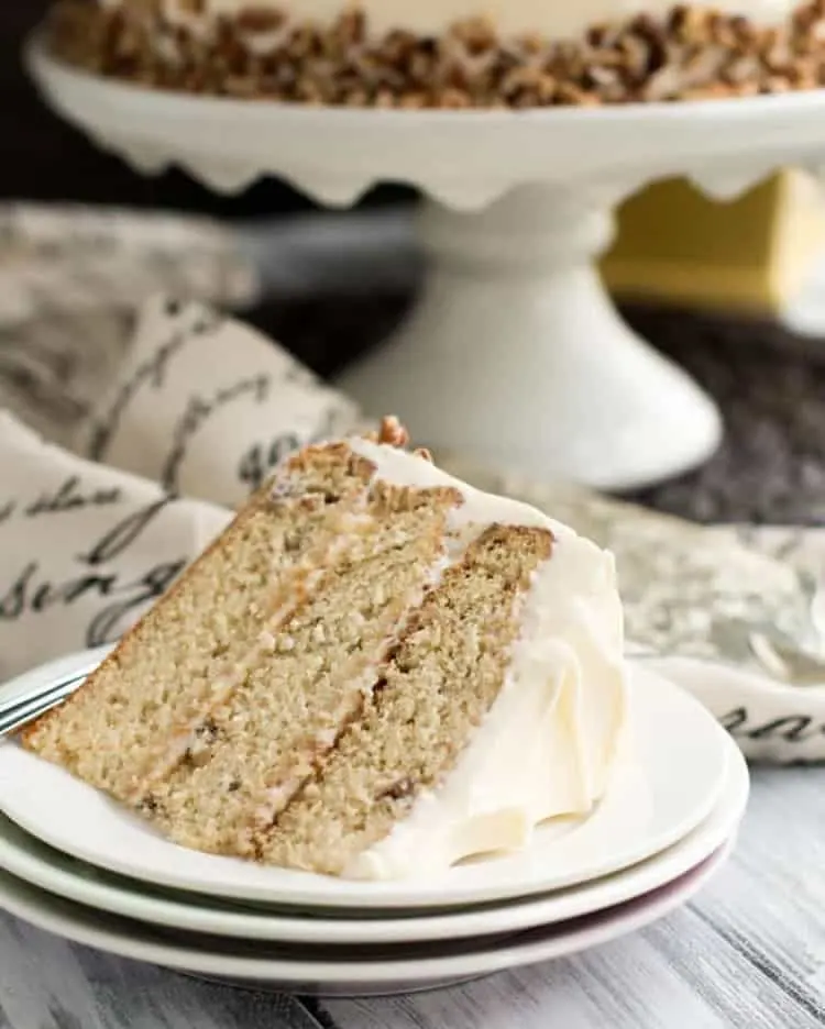 Italian Cream Cake. This slightly lightened up version with less eggs, less coconut, less nuts and my favorite frosting makes one insanely delicious cake!