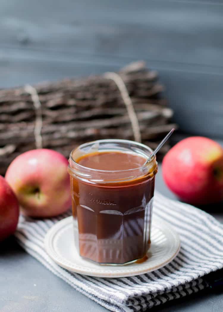 Apple Cider Caramel Sauce. Rich, buttery and chock full of apple flavor. Drizzle on top of ice cream, cake, pie. Perfect on pancakes and waffles!