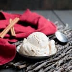 No Churn Cinnamon Ice Cream. Three ingredients and no ice cream maker necessary. Perfect addition to all those fall apple desserts!