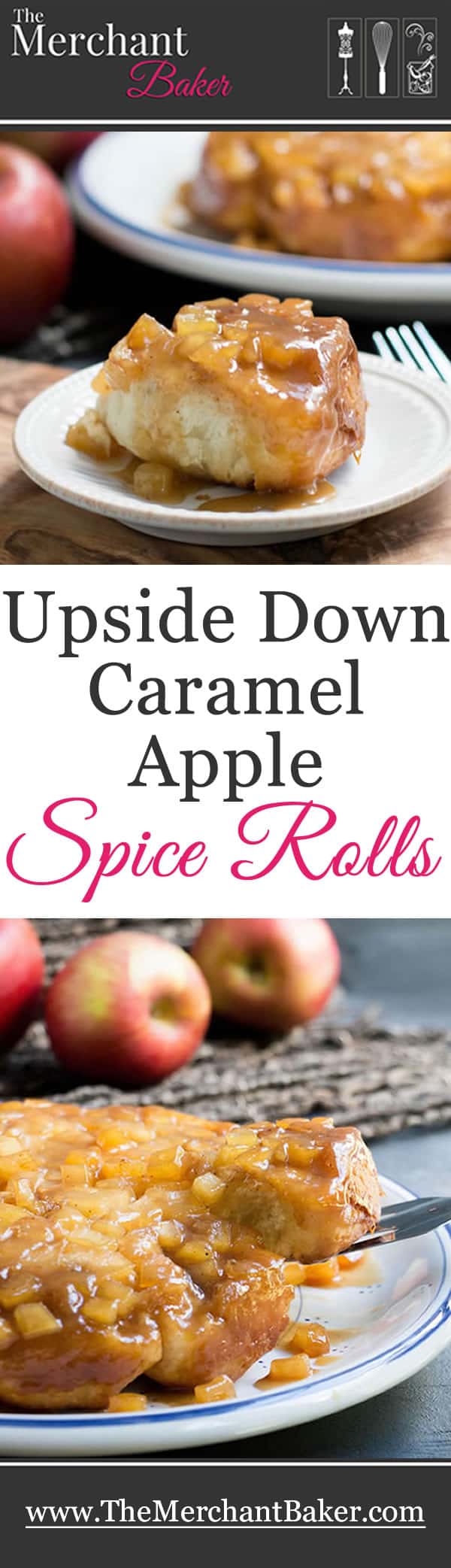 Upside Down Caramel Apple Spice Rolls