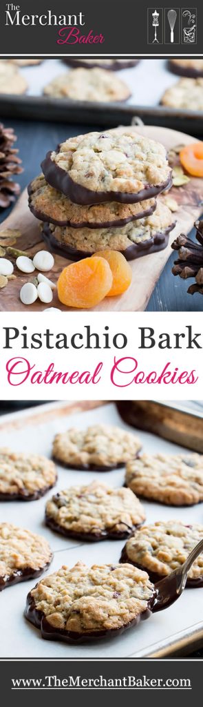Pistachio Bark Oatmeal Cookies