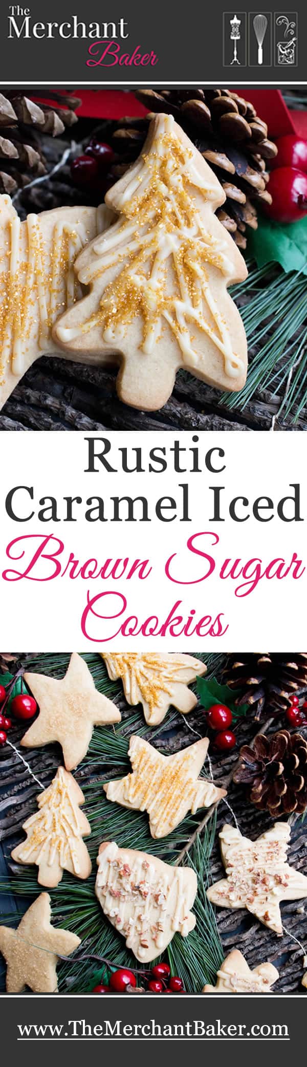Rustic Caramel Iced Brown Sugar Cookies