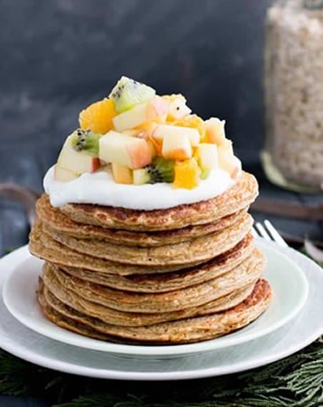 Oatmeal Cottage Cheese Protein Pancakes