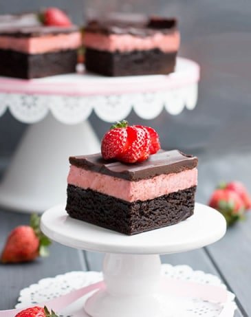 Strawberry Cheesecake Truffle Brownies