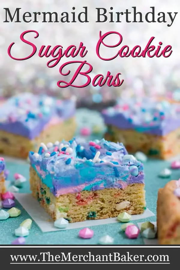 Mermaid Birthday Sugar Cookie Bars