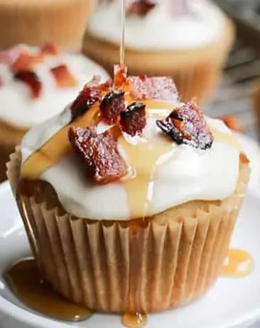 Glazed Bacon Maple Syrup Muffins