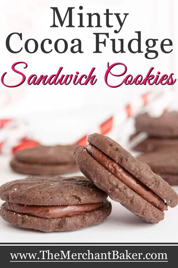 Minty Cocoa Fudge Sandwich Cookies