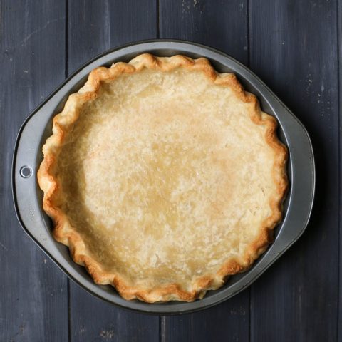 photo of empty blind baked pie crust