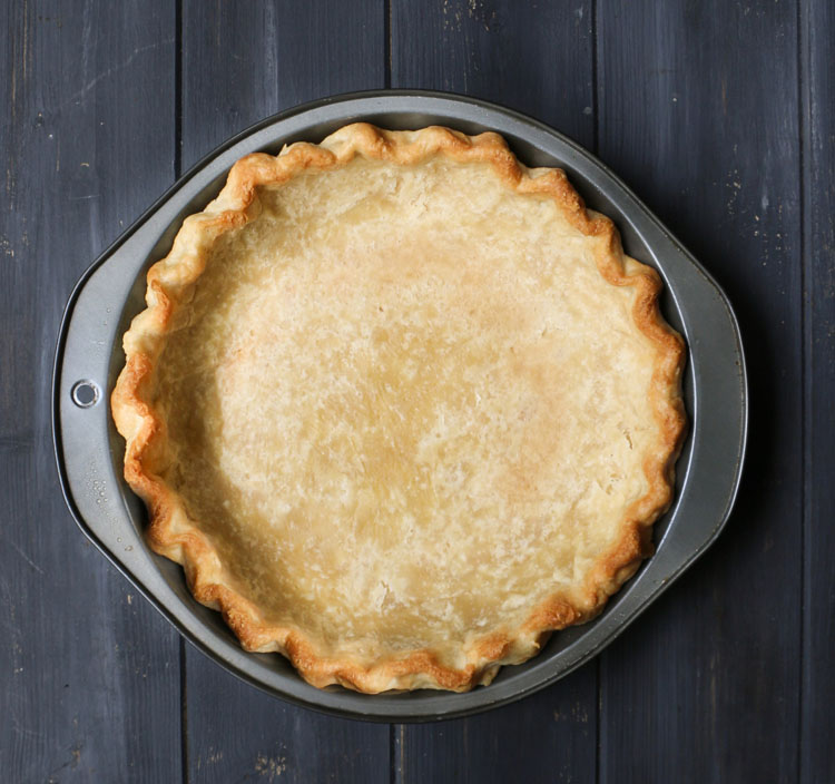photo of empty blind baked pie crust