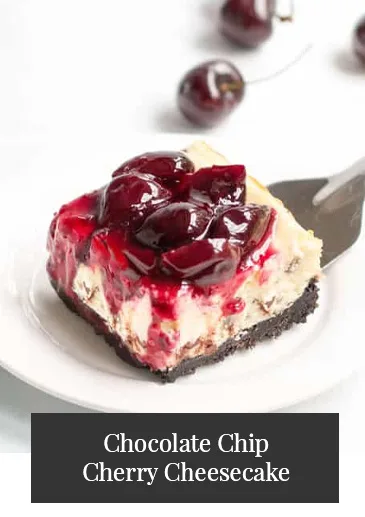 Chocolate Chip Cherry Cheesecake